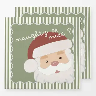 Servietten Naughty or Nice Santa Nikolaus Weihnachtsmann