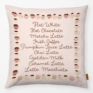 Kissen Kaffee Liebe Beige