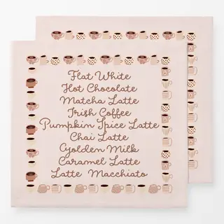 Servietten Kaffee Liebe Beige