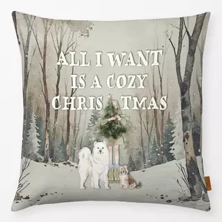 Kissen Cozy Xmas Wald mit Tieren
