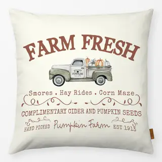 Kissen Kürbis Laster Farm Fresh Creme
