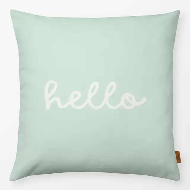Kissen Hello Mintgrün von Monika Strigel