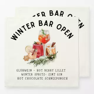 Servietten Winter Party - Bar Open