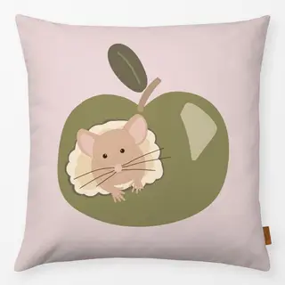 Kissen Kleine Maus im Apfel