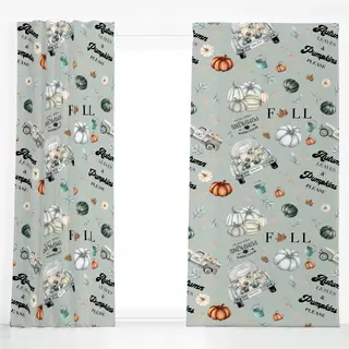Dekovorhang Happy Pumpkin Pattern