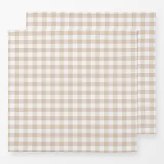Servietten Beige Weiss