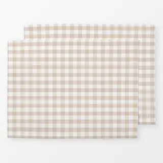 Tischset Beige Weiss