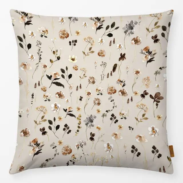 Kissen Landhaus Blumen Beige von Monika Strigel