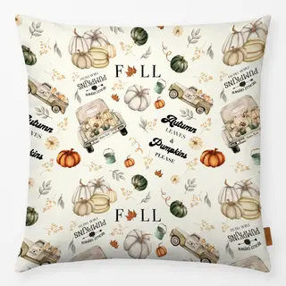 Kissen Happy Herbst Kürbismuster Cr