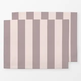 Tischset Rosa Lila Mauver Streifen