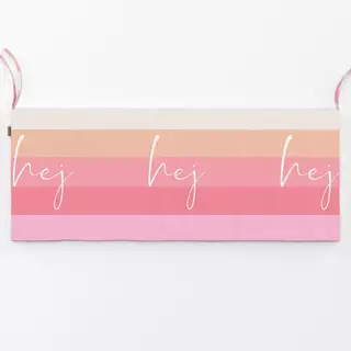 Bankauflage hej Sommer Streifen Pink
