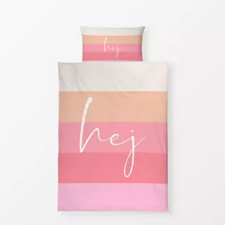 Bettwäsche hej Sommer Streifen Pink