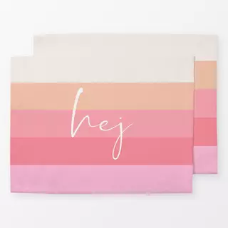 Tischset hej Sommer Streifen Pink