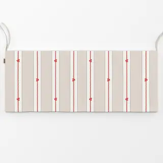 Bankauflage Beige mit Weiss gestreift