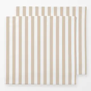 Servietten Beige Weiss