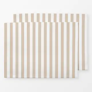 Tischset Beige Weiss
