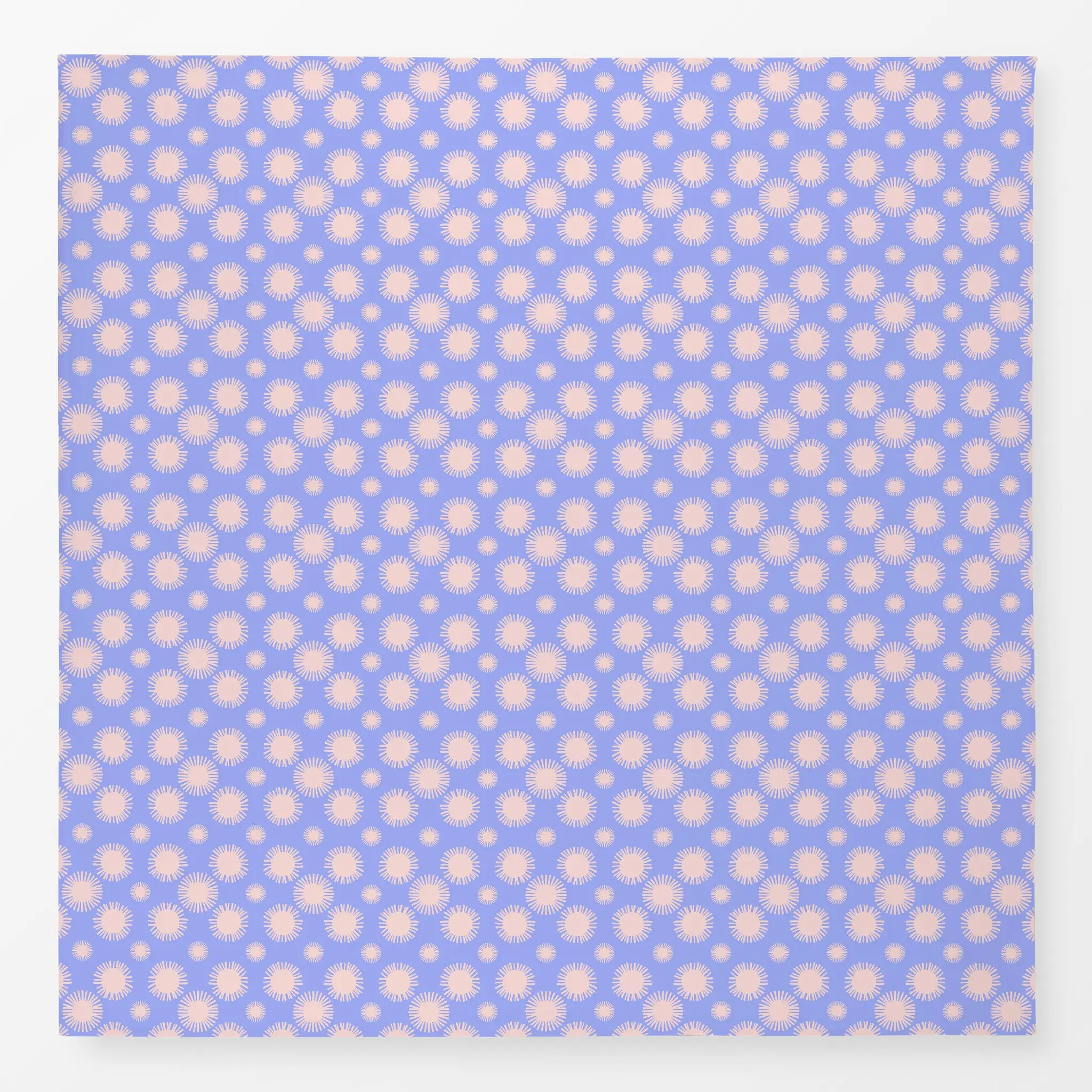 Tischdecke Sunshine Muster Blau Hellrosa, Blumen, gemustert, Sommer, von Monika Strigel