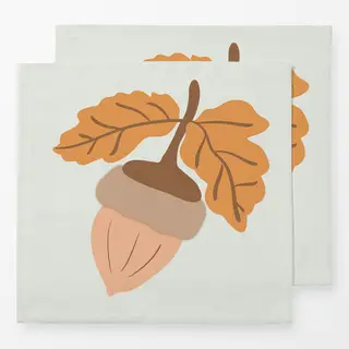 Servietten Herbstlaub Eichel