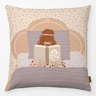 Kissen Bücherliebe im Bett
