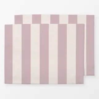 Tischset Rosa Beige Gestreift