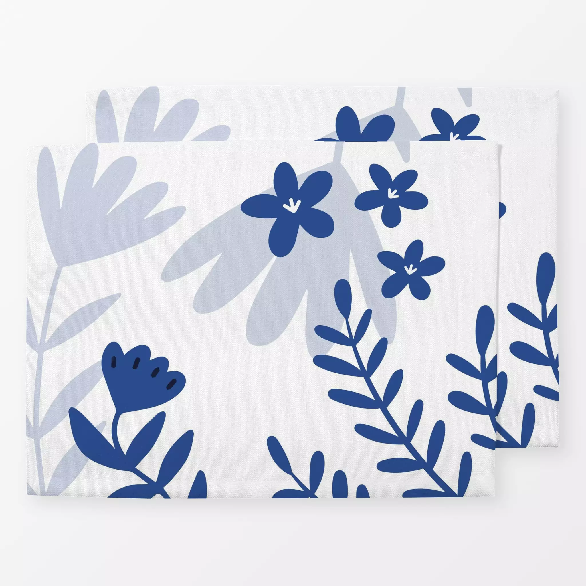 Tischset Midsommar Blue, Blumen, gemustert, Sommer, von Monika Strigel