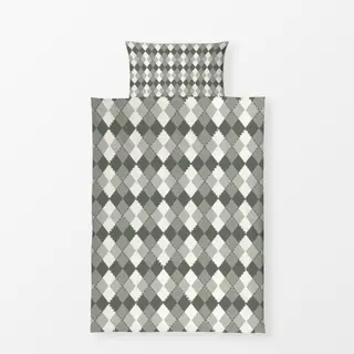 Bettwäsche AlpenChic Argyle Raute Grün
