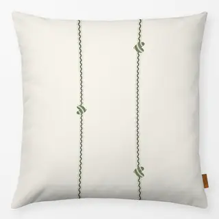 Kissen Offwhite mit Grün
