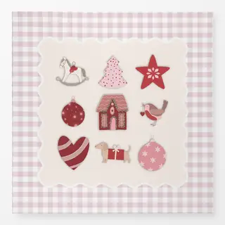 Tischdecke Weihnachtskissen Mix mit Karo
