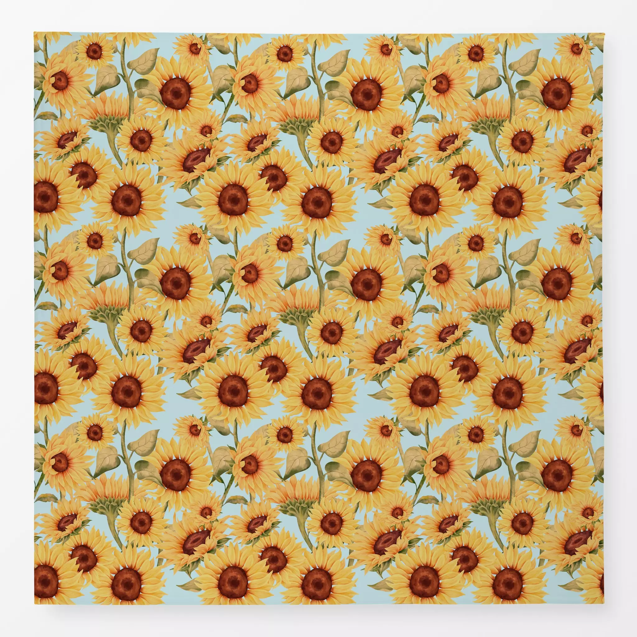 Tischdecke Cottage Summer Sunflower Blue, Blumen, gemustert, von Monika Strigel
