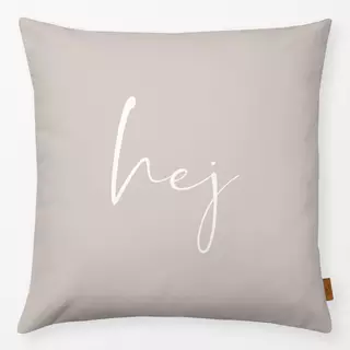 Kissen Hej  -  Sag  Hallo Beige