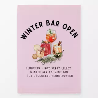 Geschirrtücher Winter Bar Pink
