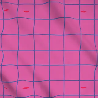 Meterware Tierisch Bunt Karo pink