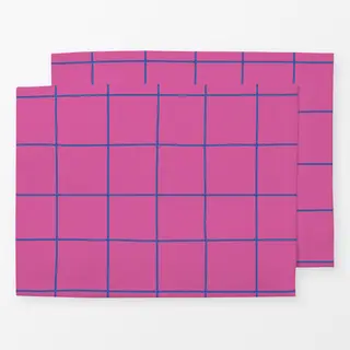 Tischset Tierisch Bunt Karo pink