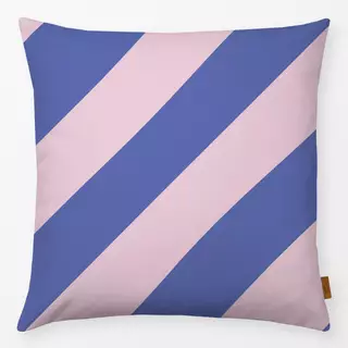Kissen Streifen Rosa Blau