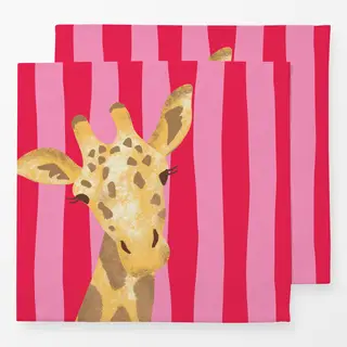 Servietten Tierisch Bunt Giraffe rot