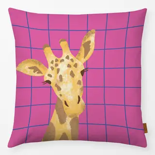 Kissen Tierisch Bunt Giraffe pink