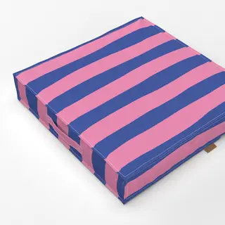 Bodenkissen blau rosa