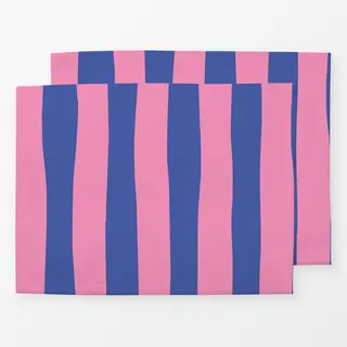 Tischset blau rosa
