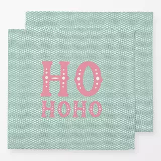 Servietten HOHOHO green white