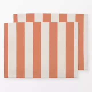Tischset Streifen orange ecru