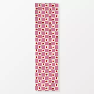 Tischläufer Karo und Sterne Pink
