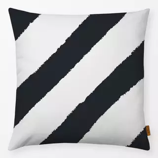 Kissen Diagonal Stripes black