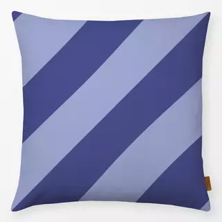 Kissen Diagonal Stripes blau