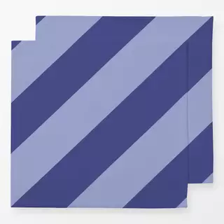 Servietten Diagonal Stripes blau