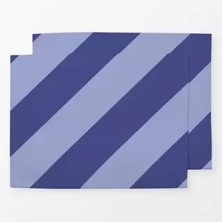 Tischset Diagonal Stripes blau