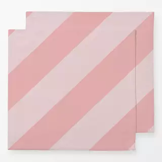 Servietten Diagonal Stripes rosa