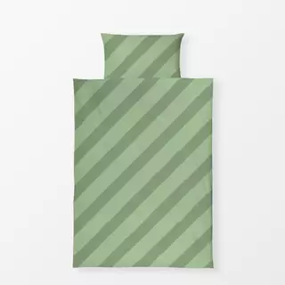 Bettwäsche Diagonal Stripes green