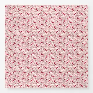 Tischdecke Reh Fuchs & Hase rot