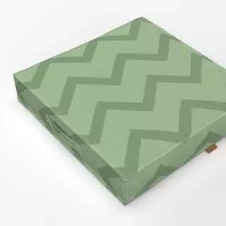 Bodenkissen Zigzag green