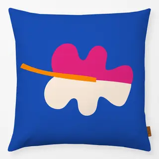 Kissen Pop Leaf Blue
